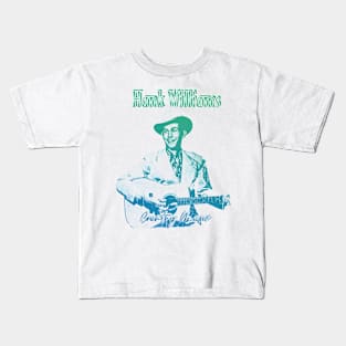 Hank Williams//green solid style, Kids T-Shirt